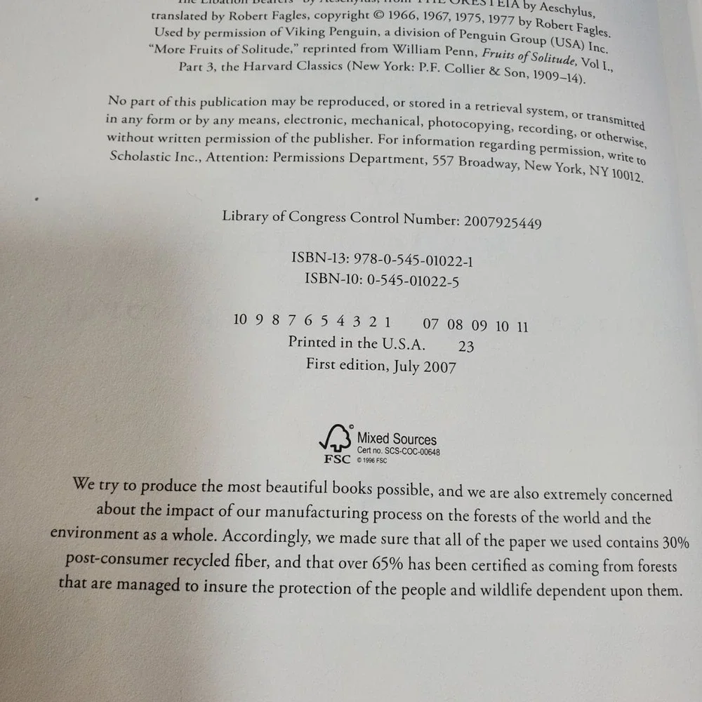 Harry Potter Deathly Hallows‎ First Edition First Printing 759 Page Misprint